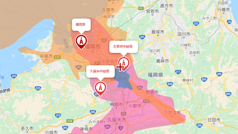 太宰府市の地デジの電波