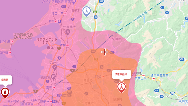 久山町の地デジの電波