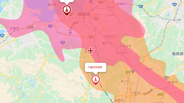 那珂川市の地デジの電波