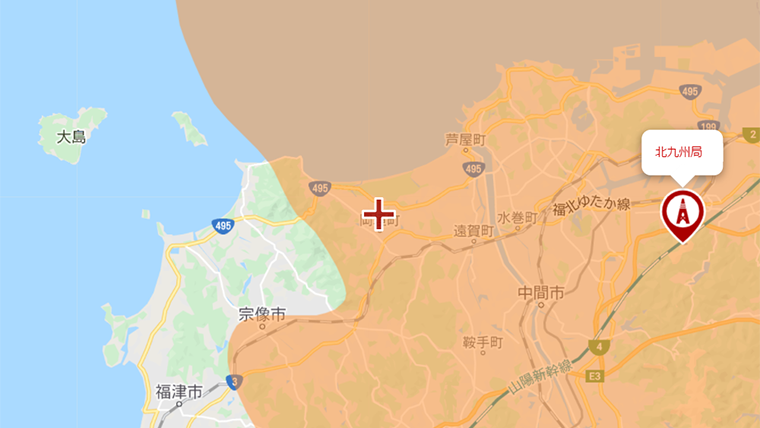 岡垣町の地デジの電波