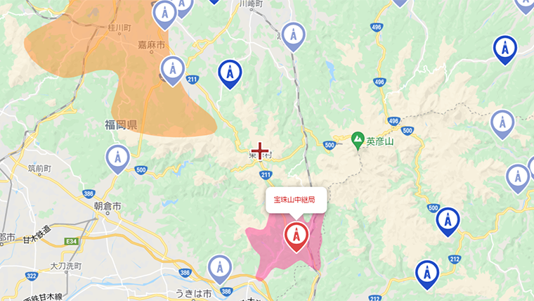 東峰村の地デジの電波環境