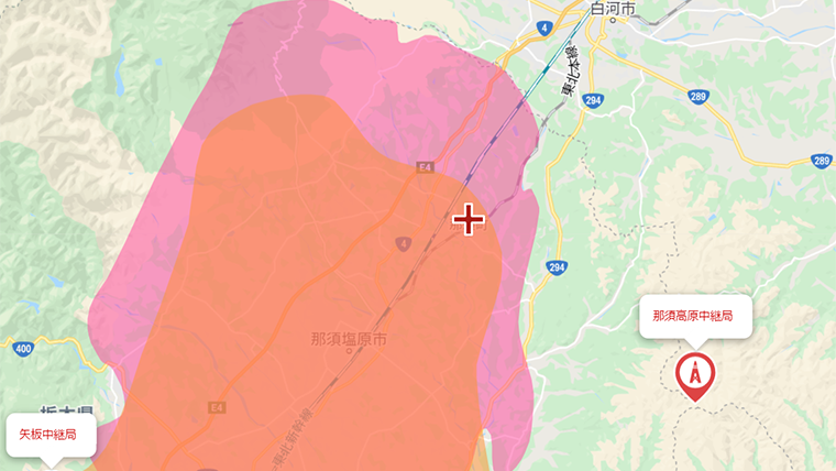 那須町の地デジの電波