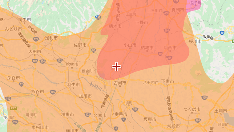 野木町の地デジの電波