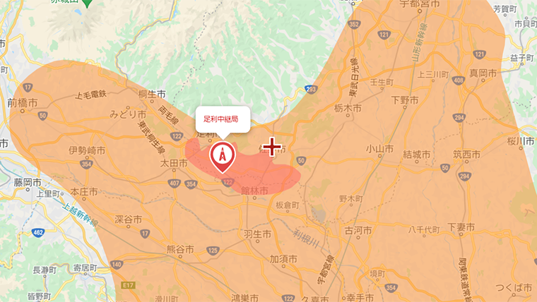 佐野市の地デジの電波