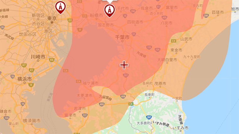 市原市の地デジの電波