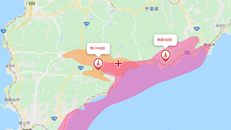 鴨川市の地デジの電波