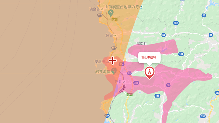 鋸南町の地デジの電波