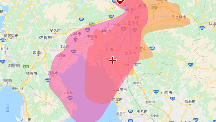 柳川市の地デジの電波