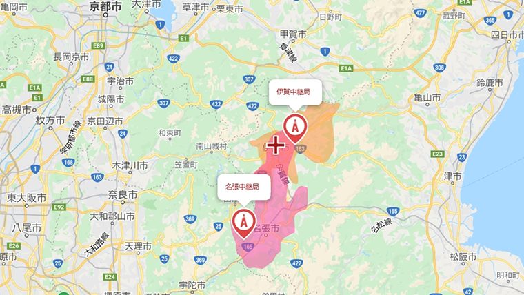 伊賀市の地デジの電波