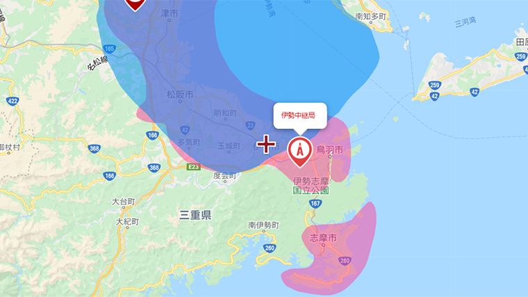 伊勢市の地デジの電波