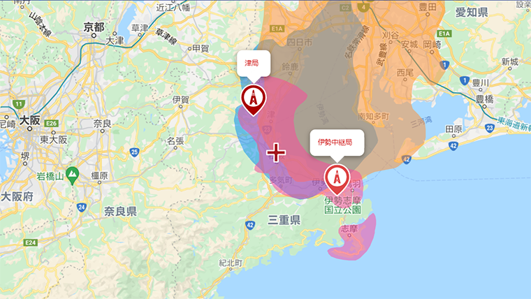 松阪市の地デジの電波