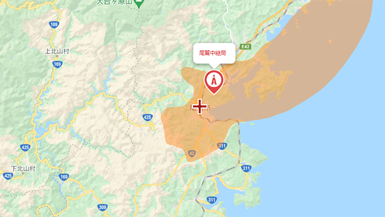 尾鷲市の地デジの電波