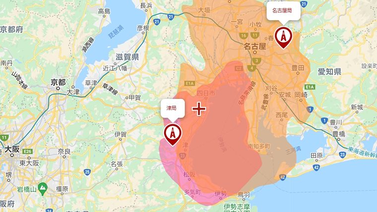 鈴鹿市の地デジの電波