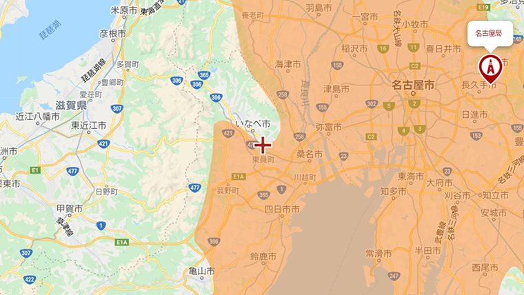 東員町の地デジの電波
