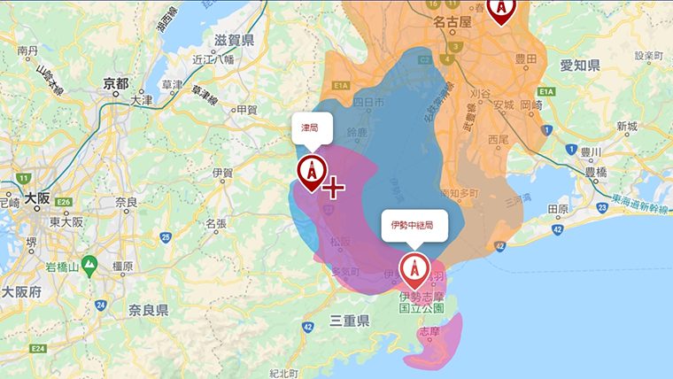 津市の地デジの電波