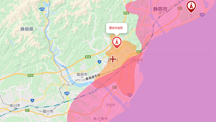 藤枝市の地デジの電波