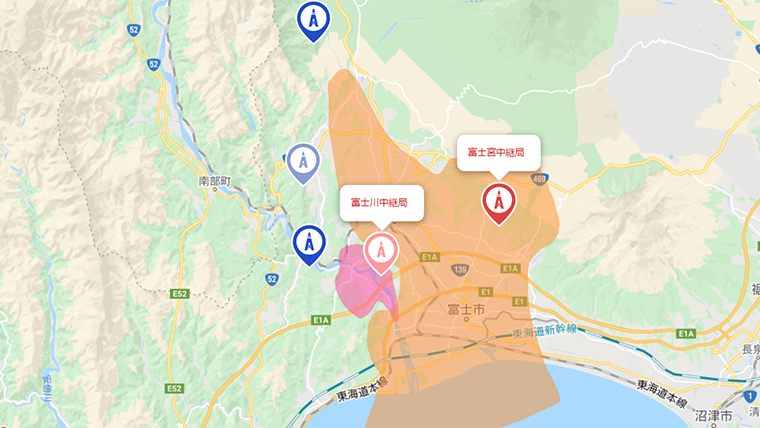 富士宮市の地デジの電波