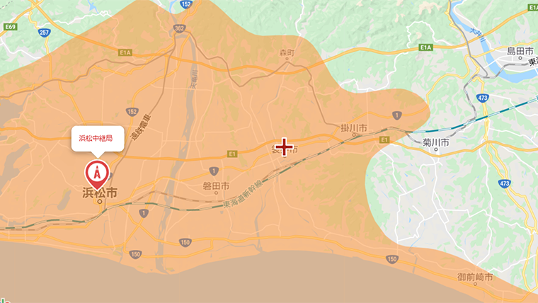 袋井市の地デジの電波