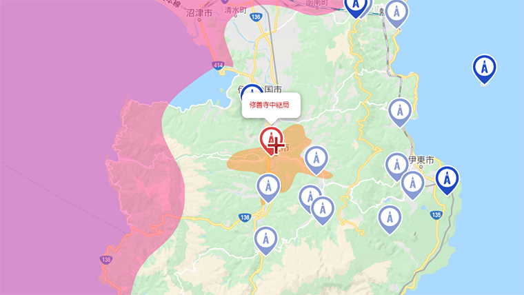 伊豆市の地デジの電波