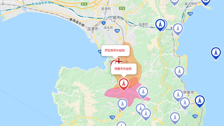 伊豆の国市の地デジの電波