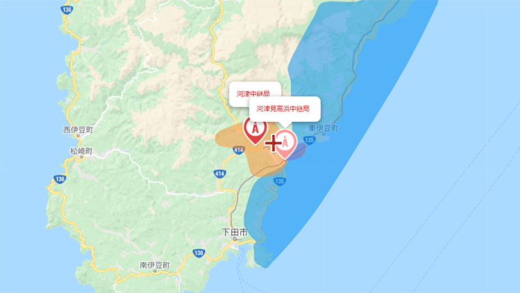 河津町の地デジの電波