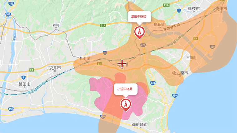 菊川市の地デジの電波