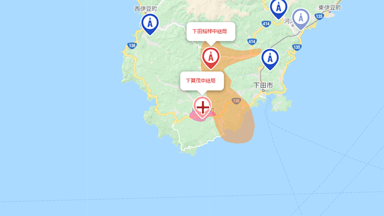 南伊豆町の地デジの電波