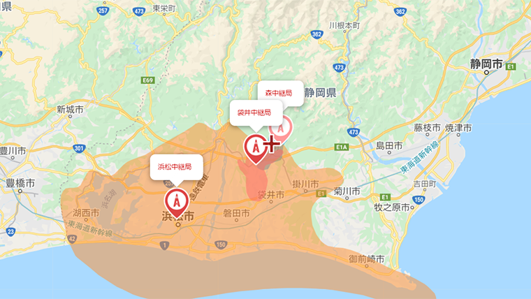 森町の地デジの電波