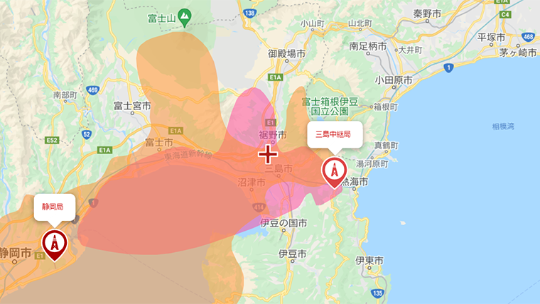 長泉町の地デジの電波