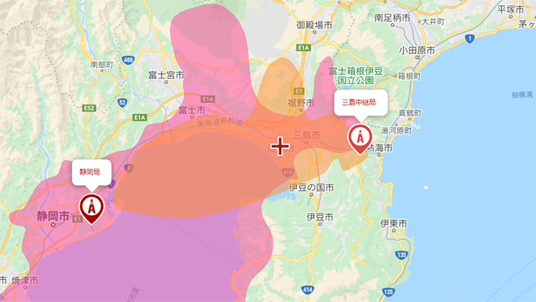 沼津市の地デジの電波