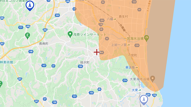 睦沢町の地デジの電波