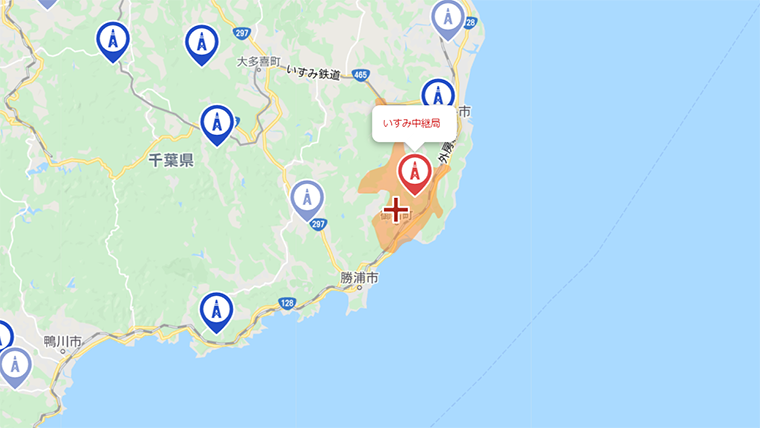 御宿町の地デジの電波