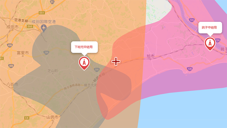 匝瑳市の地デジの電波