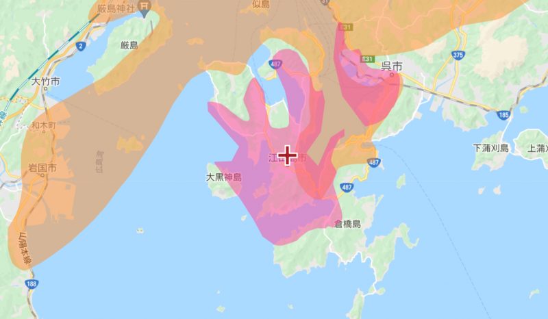 江田島市の地デジの電波