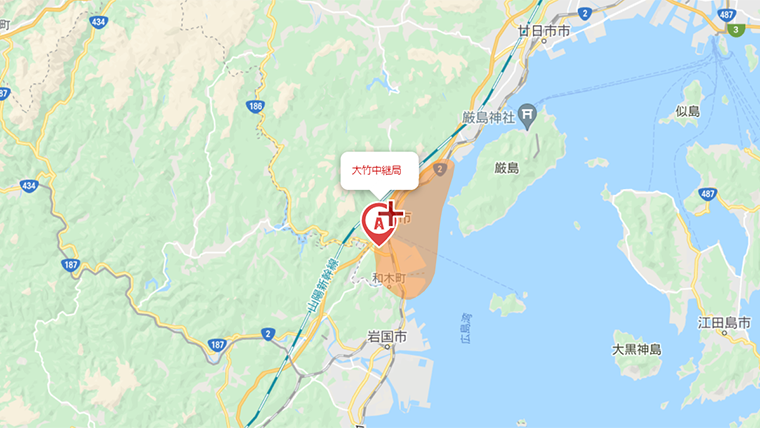 大竹市の地デジの電波