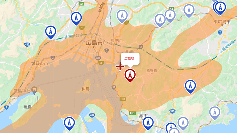 坂町の地デジの電波