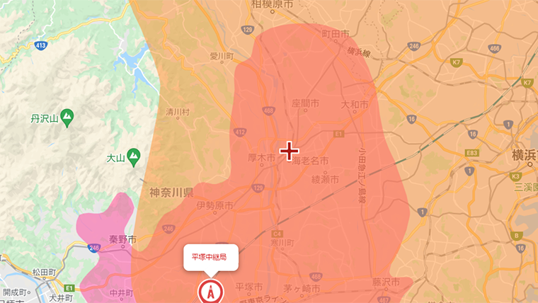 海老名市の地デジの電波