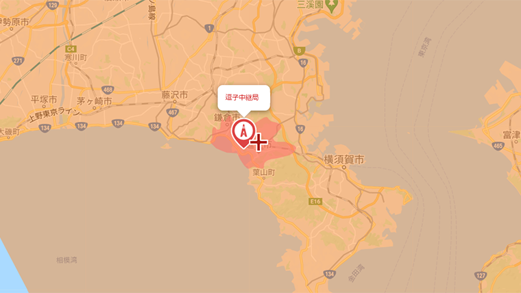 逗子市の地デジの電波