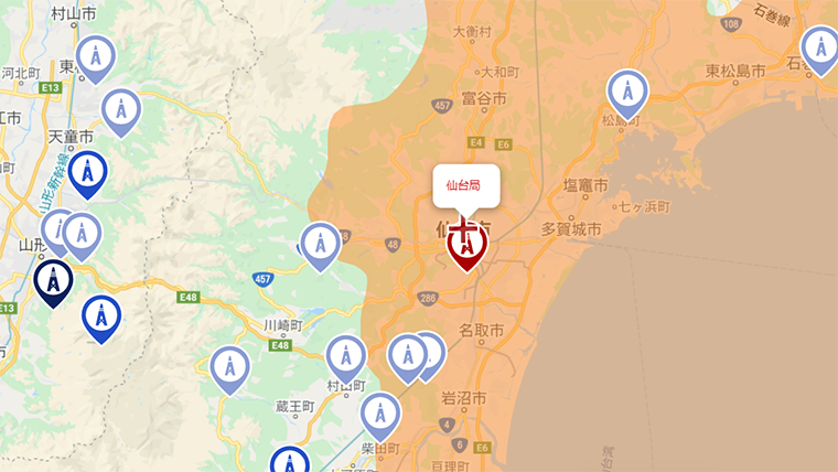 仙台市の地デジの電波