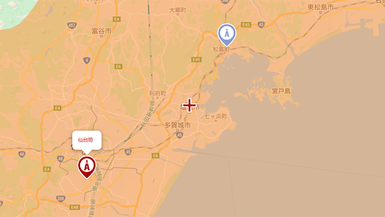 塩竈市の地デジの電波