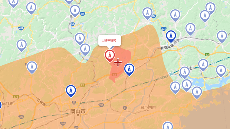 赤磐市の地デジの電波