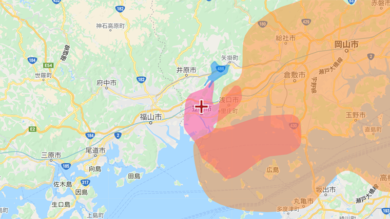 笠岡市の地デジの電波