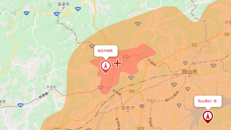 総社市の地デジの電波