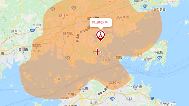 玉野市の地デジの電波