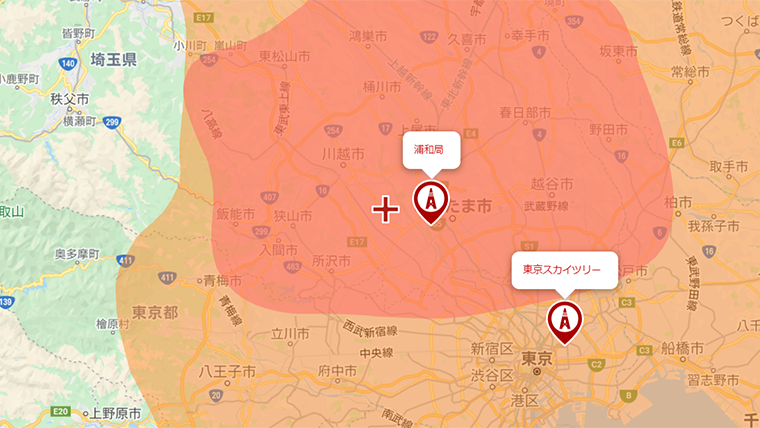 富士見市の地デジの電波