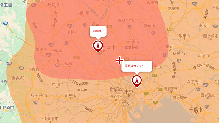 川口市の地デジの電波