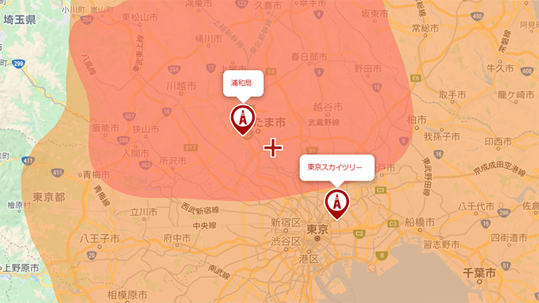 戸田市の地デジの電波