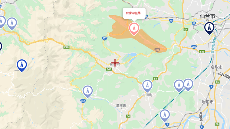 川崎町の地デジの電波