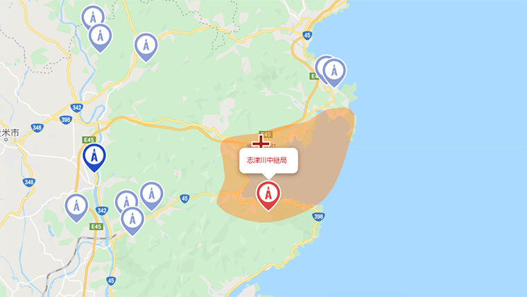 南三陸町の地デジの電波