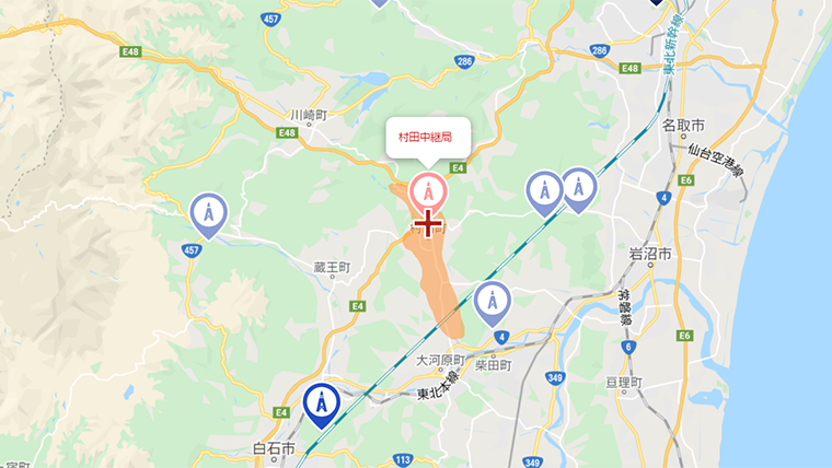 村田町の地デジの電波